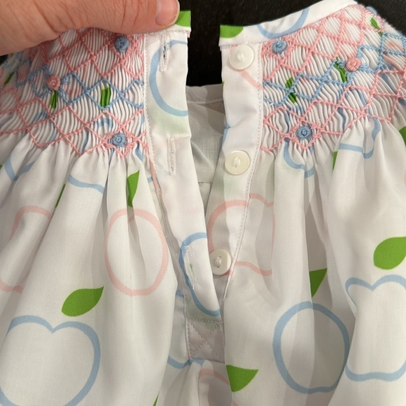 Eliza James Kids apple smocked bubble 6m - Picture 4 of 5